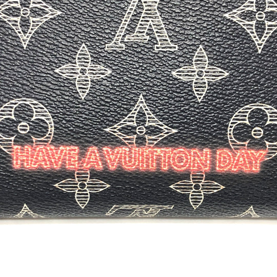 LOUIS VUITTON Long Wallet Purse M62931 Monogram canvas Navy Travel case monogram upside down ink Zippy Organizer mens Used Authentic