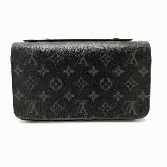 LOUIS VUITTON Long Wallet Purse M61698 Monogram Eclipse Canvas black Monogram Eclipse Zippy XL mens Used Authentic