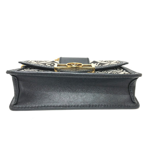 LOUIS VUITTON Shoulder Bag M69992 canvas Navy Monogram Jaguar Portefeuille Daufine Women Used Authentic
