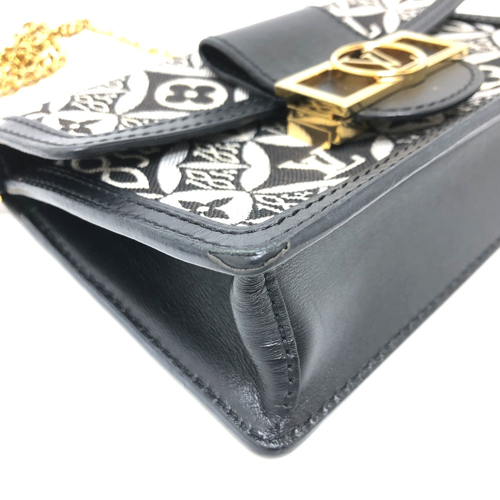 LOUIS VUITTON Shoulder Bag M69992 canvas Navy Monogram Jaguar Portefeuille Daufine Women Used Authentic