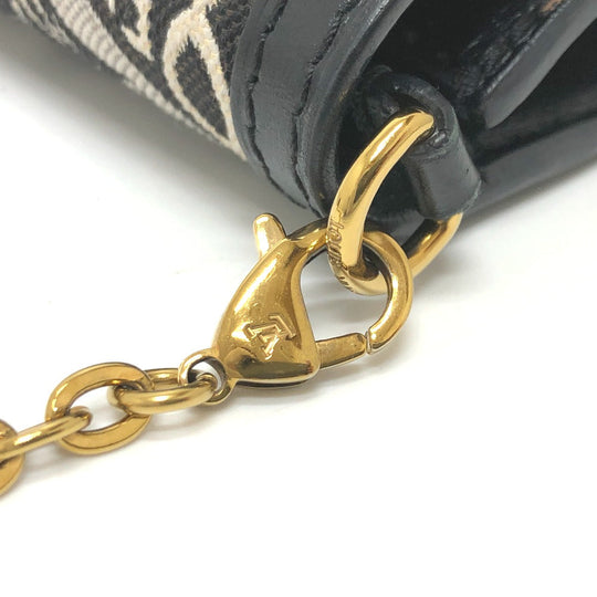 LOUIS VUITTON Shoulder Bag M69992 canvas Navy Monogram Jaguar Portefeuille Daufine Women Used Authentic