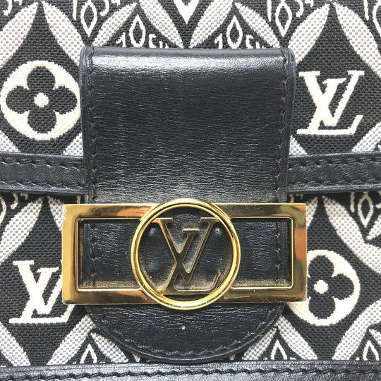 LOUIS VUITTON Shoulder Bag M69992 canvas Navy Monogram Jaguar Portefeuille Daufine Women Used Authentic