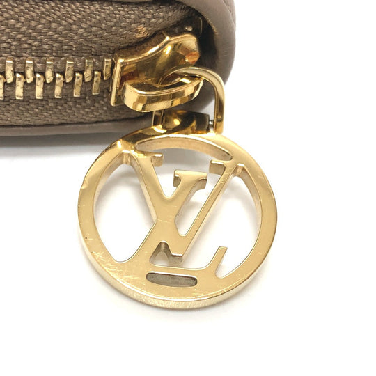 LOUIS VUITTON Long Wallet Purse M81511 leather Beige type Monogram emboss Zippy wallet