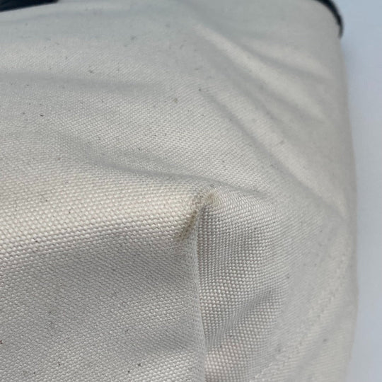 BALENCIAGA Tote Bag 692068 Canvas / leather white By color jumbo logo small Women Used Authentic