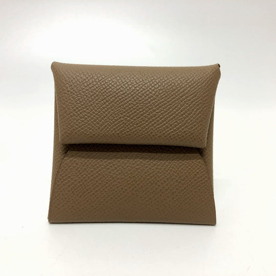 HERMES Coin case Epsom Brown Bastia Women Used Authentic