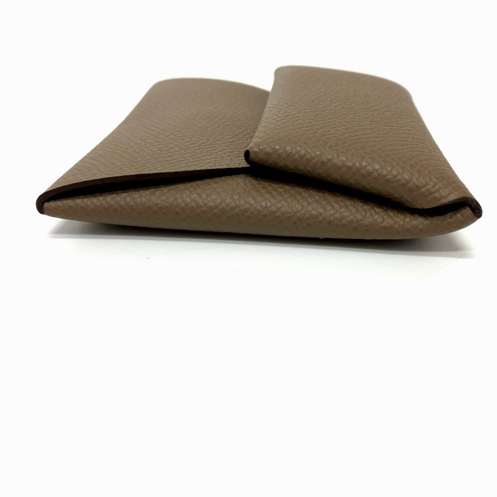 HERMES Coin case Epsom Brown Bastia Women Used Authentic