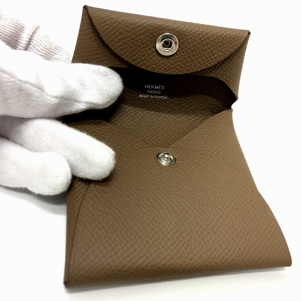 HERMES Coin case Epsom Brown Bastia Women Used Authentic