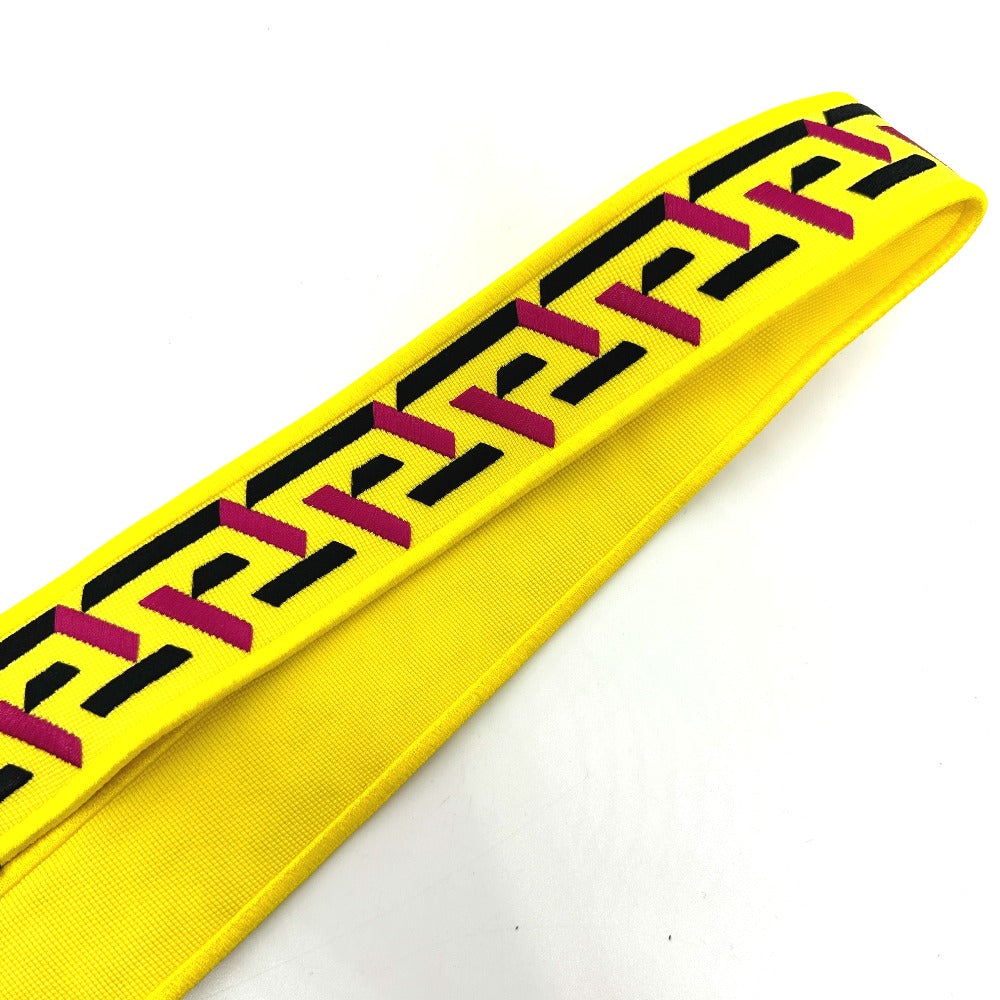 VERSACE Shoulder strap 1002526 Canvas / leather yellow greca signature Women Used Authentic