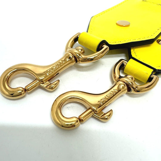 VERSACE Shoulder strap 1002526 Canvas / leather yellow greca signature Women Used Authentic