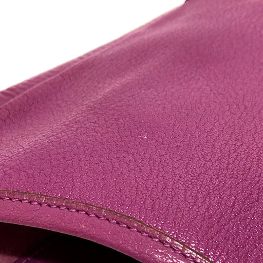 HERMES Shoulder Bag Shave purple Trim 35 Women Used Authentic
