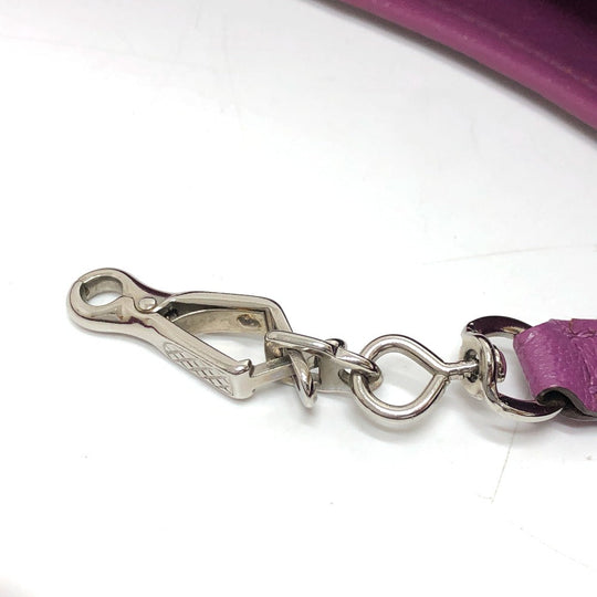 HERMES Shoulder Bag Shave purple Trim 35 Women Used Authentic