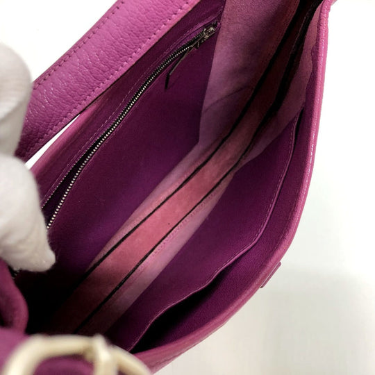 HERMES Shoulder Bag Shave purple Trim 35 Women Used Authentic