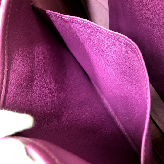 HERMES Shoulder Bag Shave purple Trim 35 Women Used Authentic