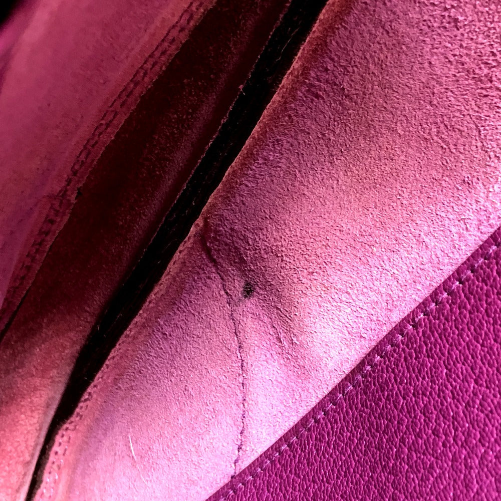 HERMES Shoulder Bag Shave purple Trim 35 Women Used Authentic