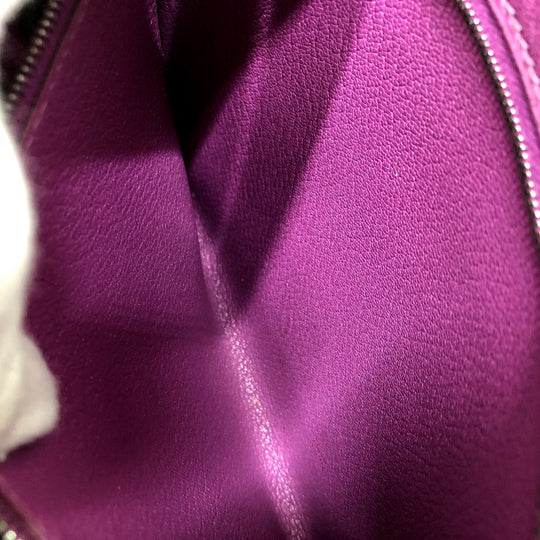 HERMES Shoulder Bag Shave purple Trim 35 Women Used Authentic