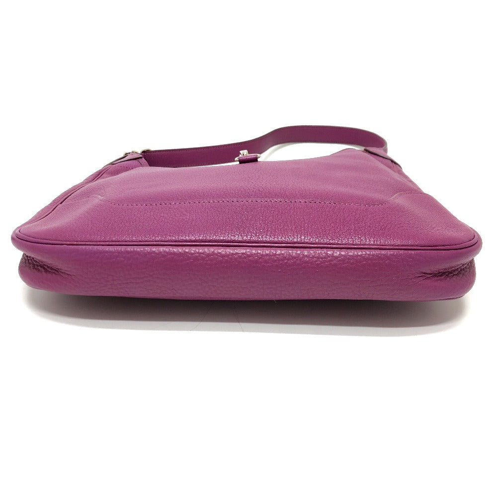 HERMES Shoulder Bag Shave purple Trim 35 Women Used Authentic