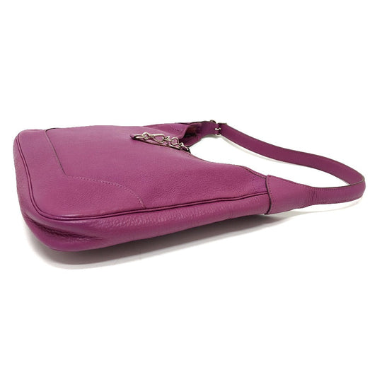 HERMES Shoulder Bag Shave purple Trim 35 Women Used Authentic