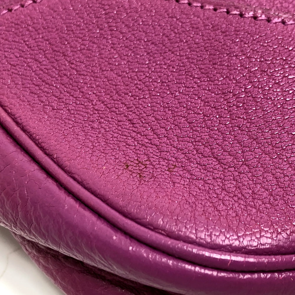 HERMES Shoulder Bag Shave purple Trim 35 Women Used Authentic