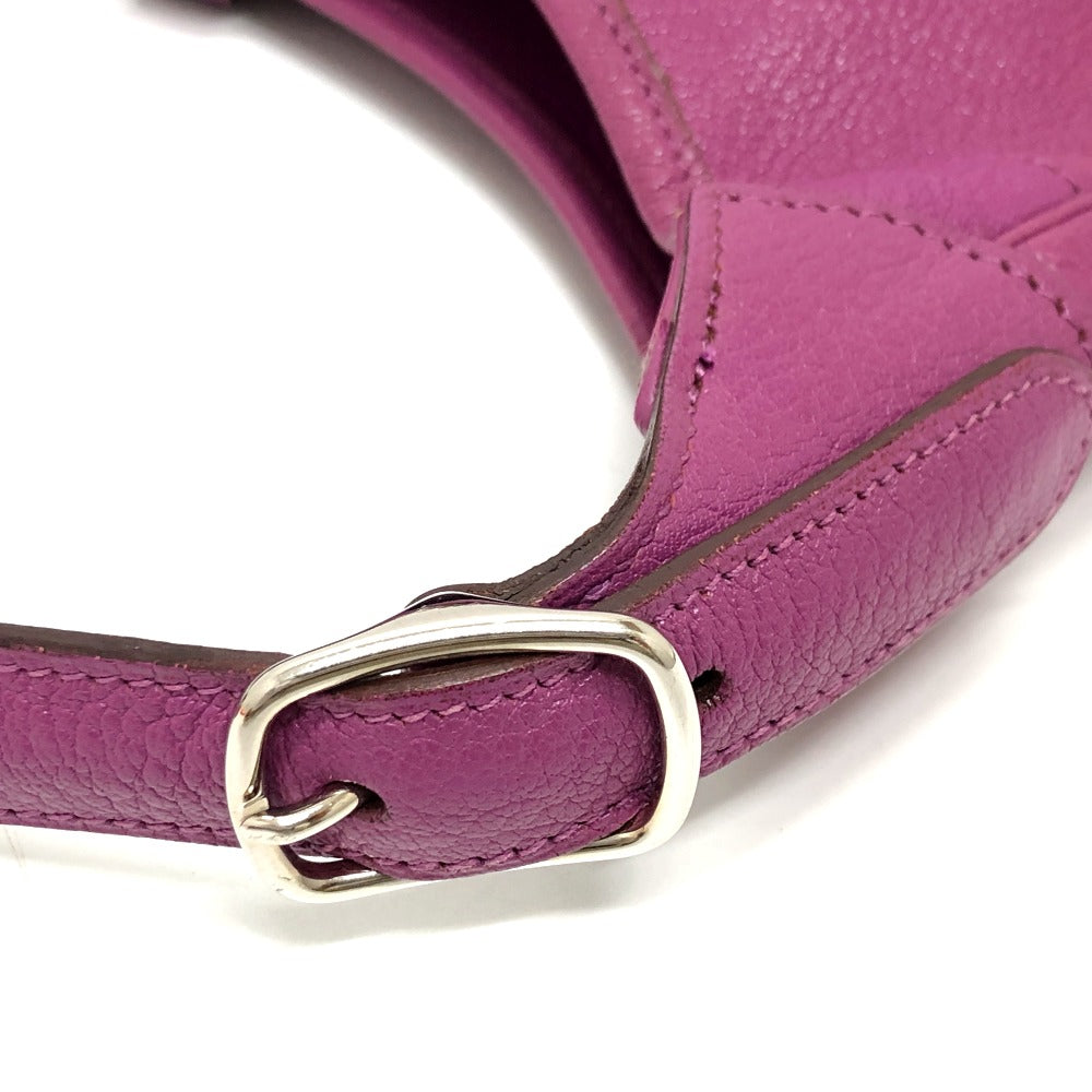HERMES Shoulder Bag Shave purple Trim 35 Women Used Authentic