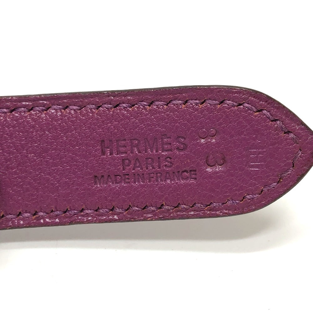 HERMES Shoulder Bag Shave purple Trim 35 Women Used Authentic