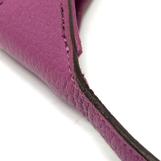 HERMES Shoulder Bag Shave purple Trim 35 Women Used Authentic