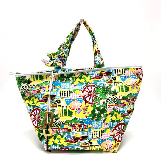 DOLCE&GABBANA Tote Bag Canvas / leather multicolor Dorgava