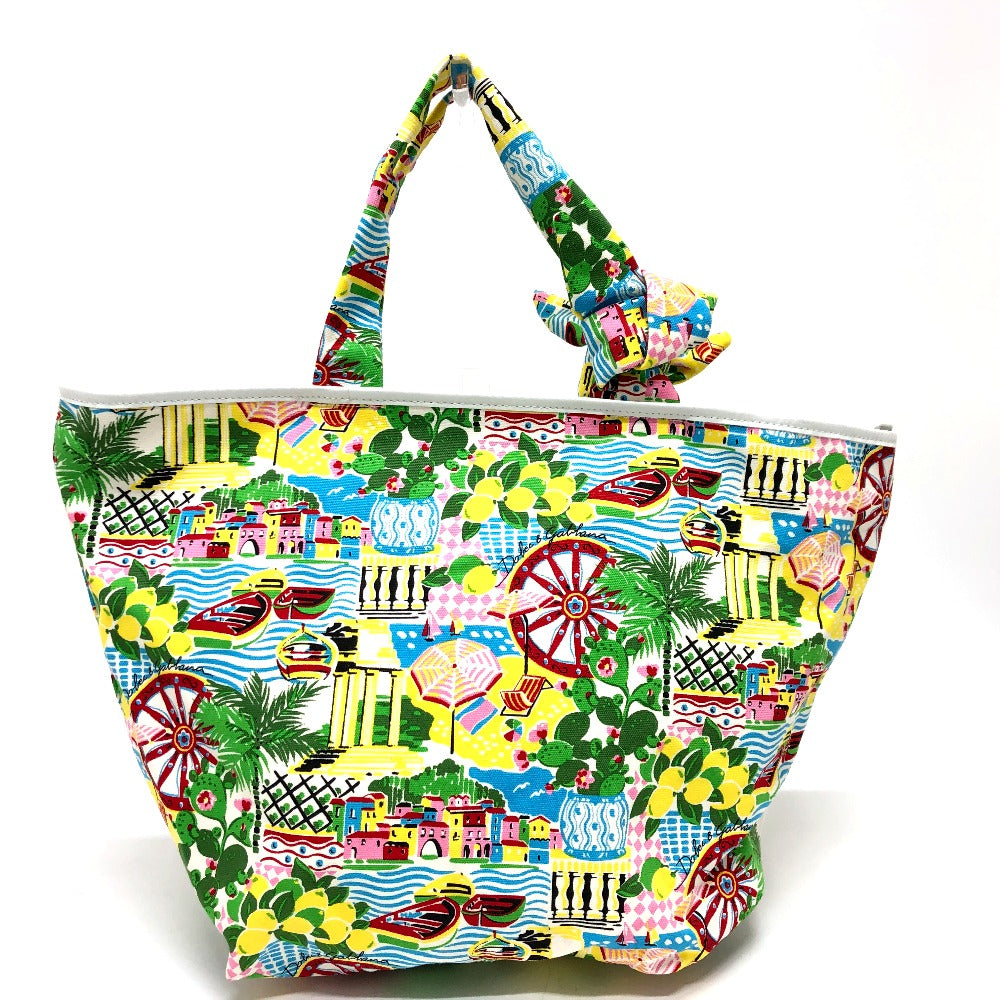 DOLCE&GABBANA Tote Bag Canvas / leather multicolor Dorgava