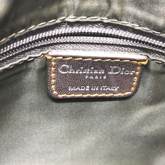 Christian Dior Shoulder Bag Canvas / leather Brown Trotter Women Used Authentic
