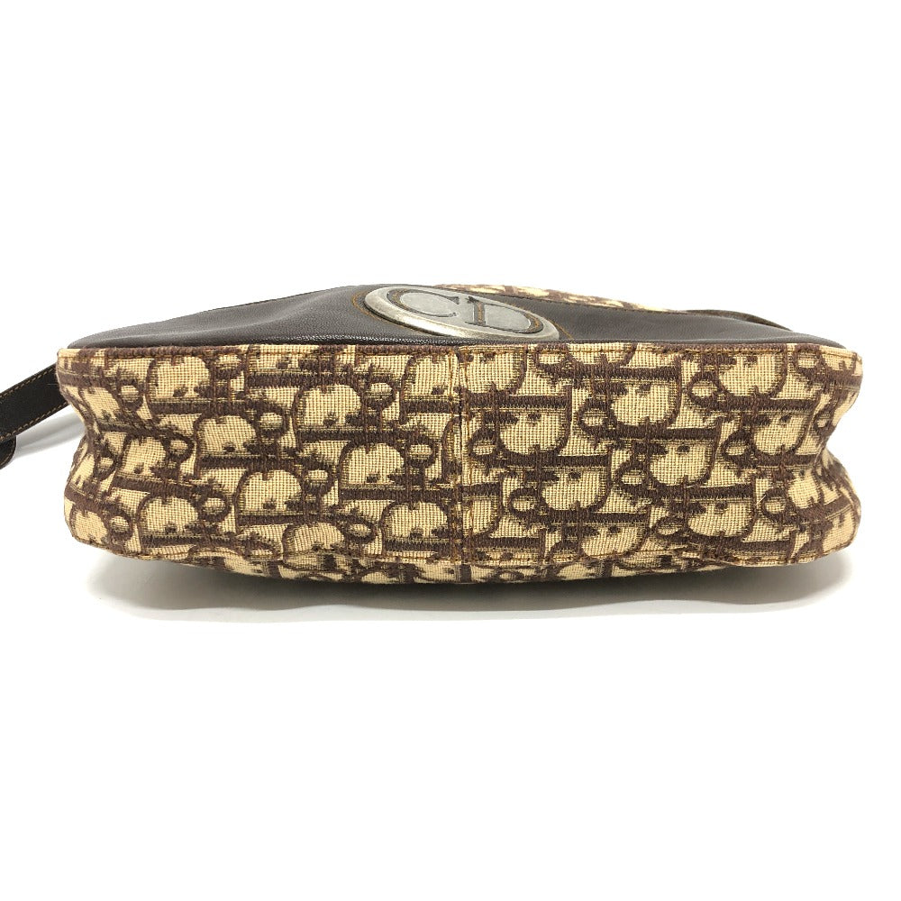 Christian Dior Shoulder Bag Canvas / leather Brown Trotter Women Used Authentic