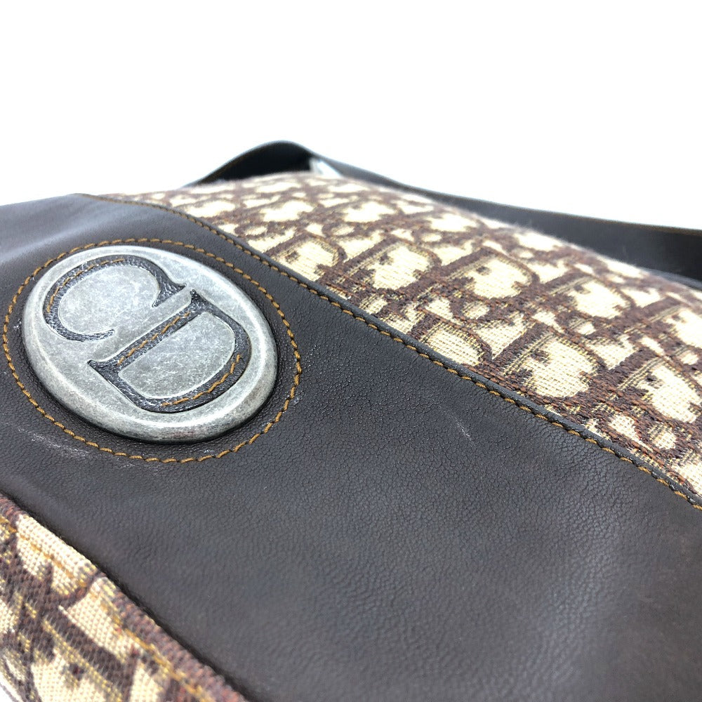 Christian Dior Shoulder Bag Canvas / leather Brown Trotter Women Used Authentic