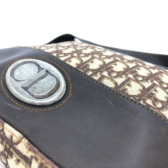 Christian Dior Shoulder Bag Canvas / leather Brown Trotter Women Used Authentic