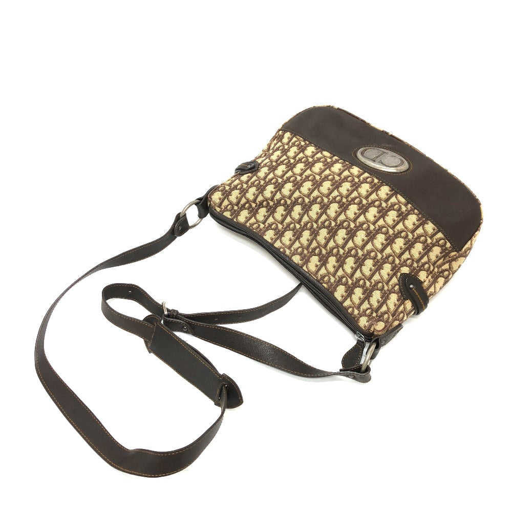 Christian Dior Shoulder Bag Canvas / leather Brown Trotter Women Used Authentic