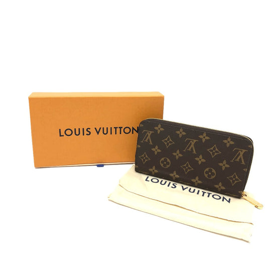 LOUIS VUITTON Long Wallet Purse M41896 Monogram canvas Brown Monogram Zippy wallet Women Used Authentic