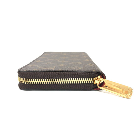 LOUIS VUITTON Long Wallet Purse M41896 Monogram canvas Brown Monogram Zippy wallet Women Used Authentic