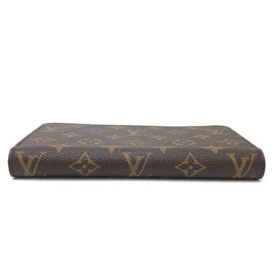 LOUIS VUITTON Long Wallet Purse M41896 Monogram canvas Brown Monogram Zippy wallet Women Used Authentic