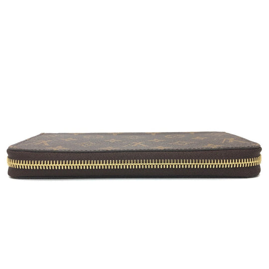LOUIS VUITTON Long Wallet Purse M41896 Monogram canvas Brown Monogram Zippy wallet Women Used Authentic