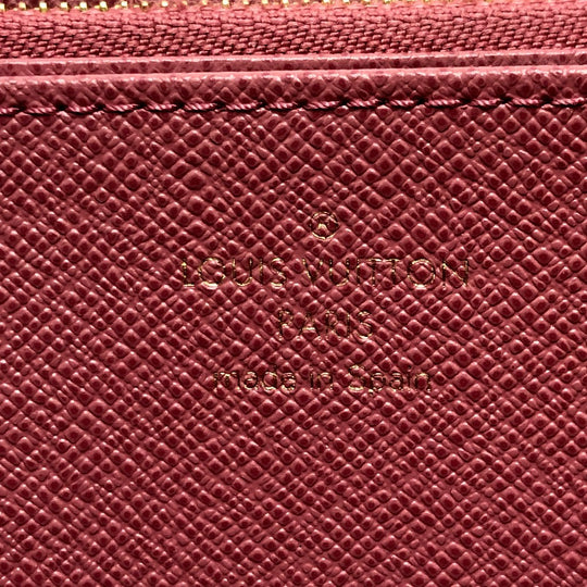 LOUIS VUITTON Long Wallet Purse M81182 Monogram denim pink Monogram denim Zippy wallet Women Used Authentic