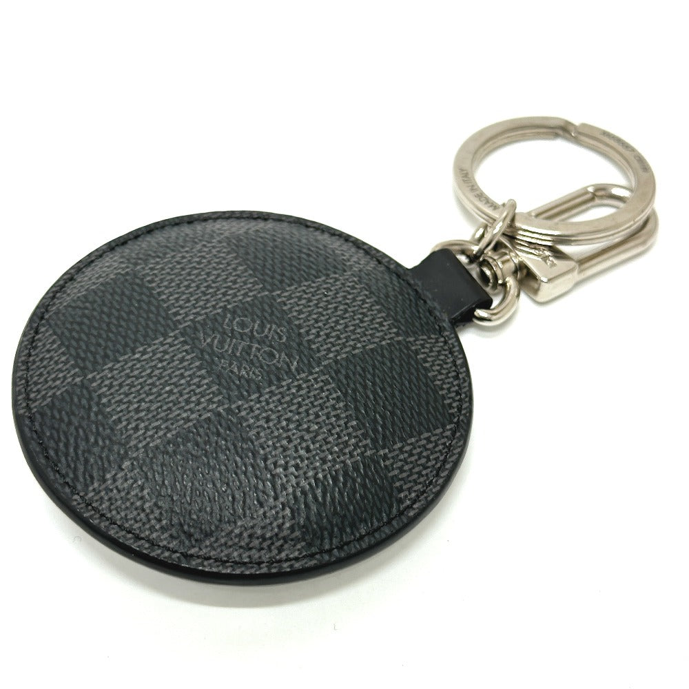 LOUIS VUITTON key ring M68667 Damier Grafitto Canvas White / black Damier Grafitte portocle padit window rose mens Used Authentic