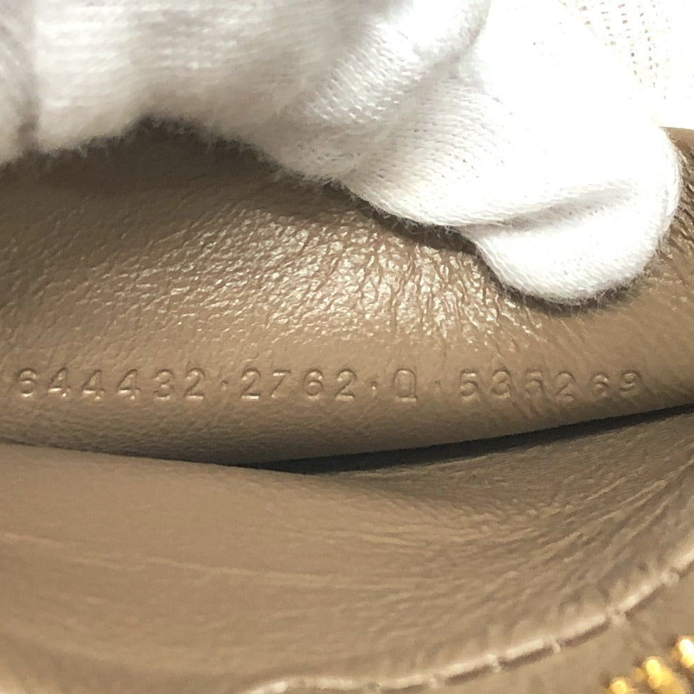 BALENCIAGA Clutch bag 644432 leather Brown logo Every day Women Used Authentic