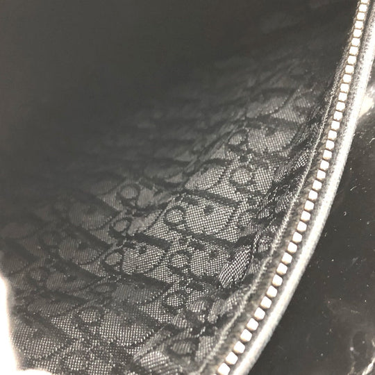 Dior Handbag enamel black Canage Lady Dior Women Used Authentic