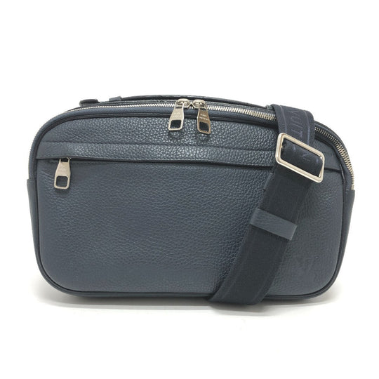 LOUIS VUITTON Sling bag M94473 Taurillon Clemence Leather Navy Bum bag mens Used Authentic