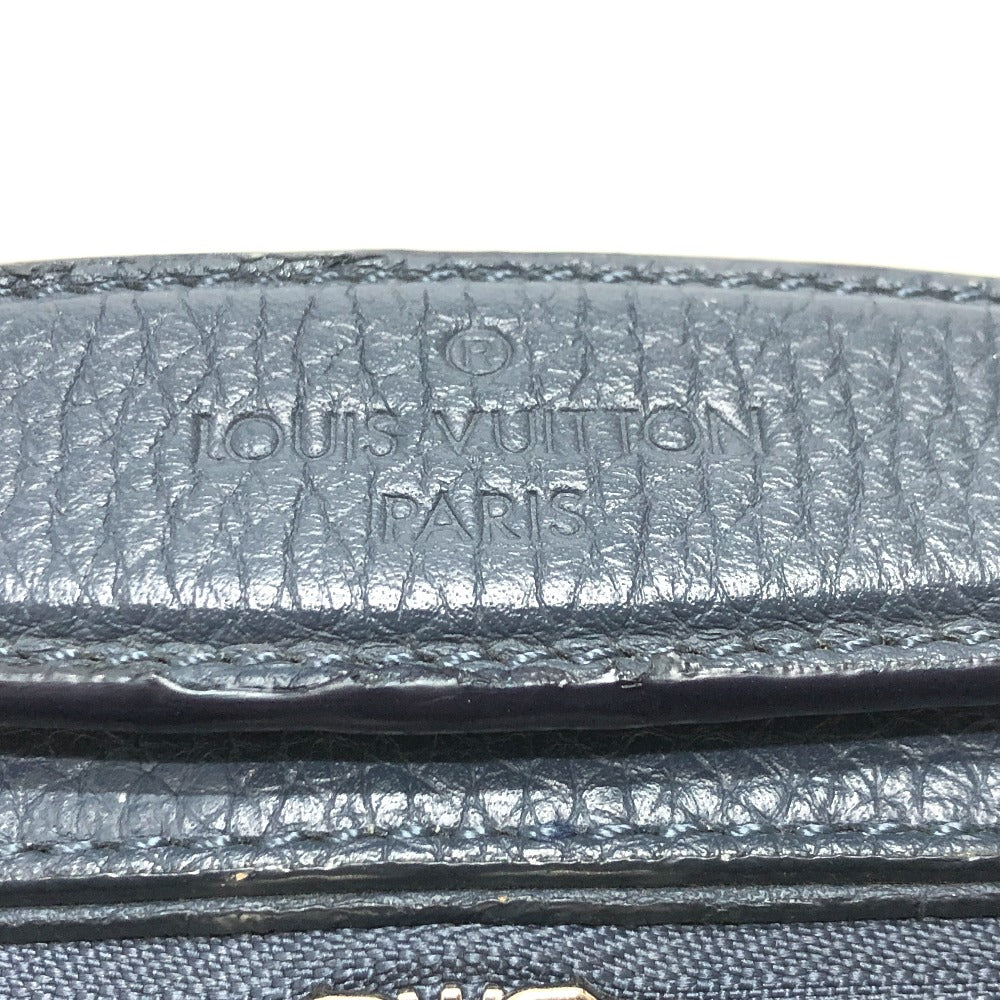 LOUIS VUITTON Sling bag M94473 Taurillon Clemence Leather Navy Bum bag mens Used Authentic