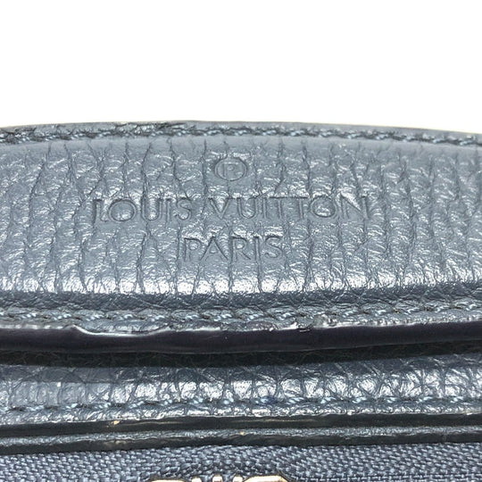 LOUIS VUITTON Sling bag M94473 Taurillon Clemence Leather Navy Bum bag mens Used Authentic
