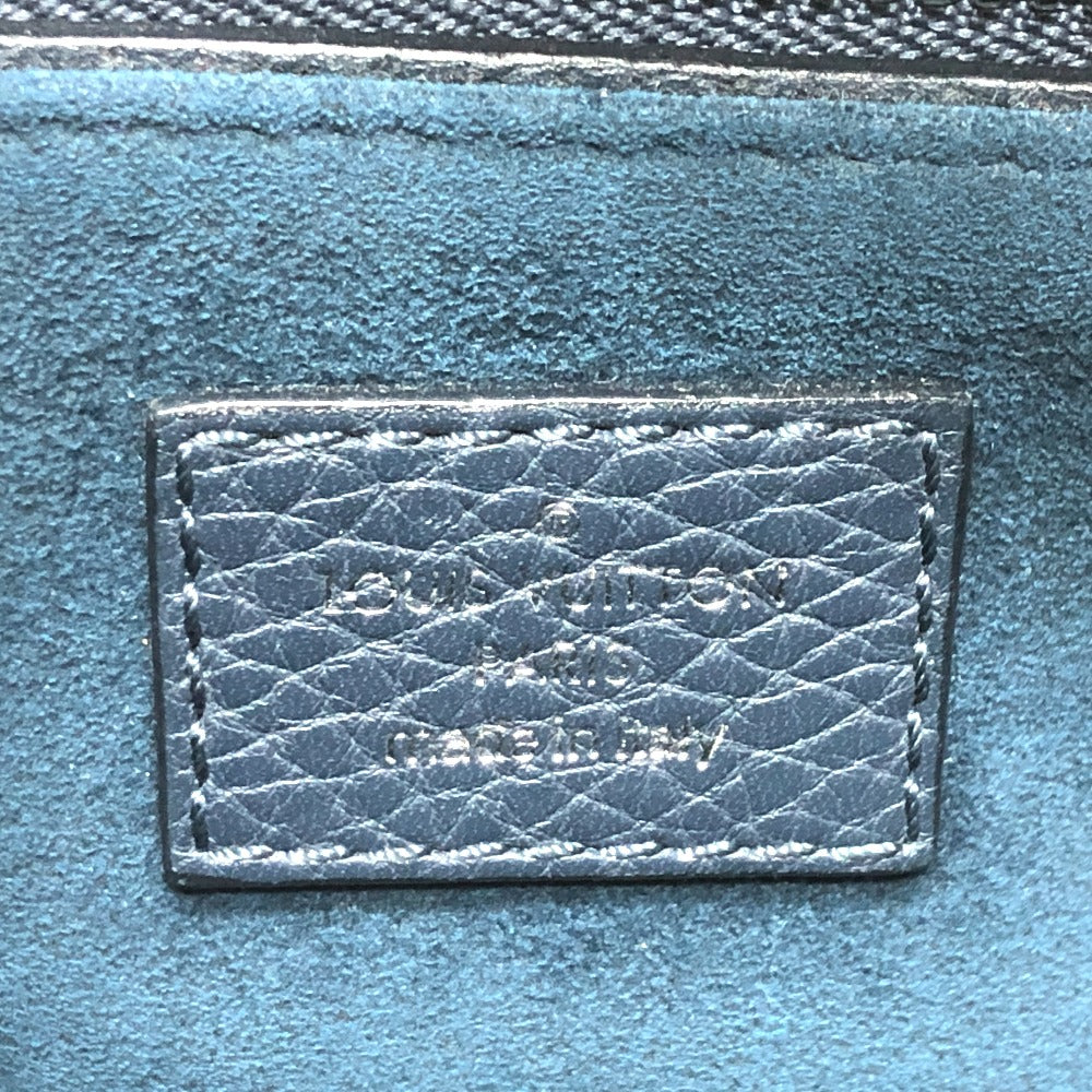 LOUIS VUITTON Sling bag M94473 Taurillon Clemence Leather Navy Bum bag mens Used Authentic