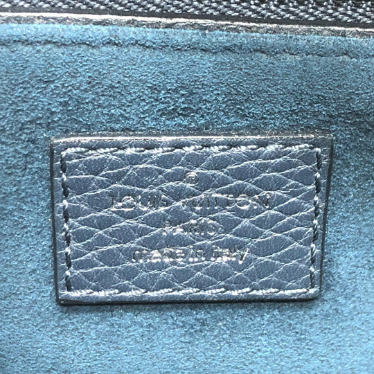 LOUIS VUITTON Sling bag M94473 Taurillon Clemence Leather Navy Bum bag mens Used Authentic