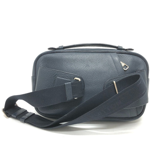 LOUIS VUITTON Sling bag M94473 Taurillon Clemence Leather Navy Bum bag mens Used Authentic