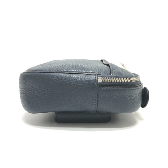 LOUIS VUITTON Sling bag M94473 Taurillon Clemence Leather Navy Bum bag mens Used Authentic
