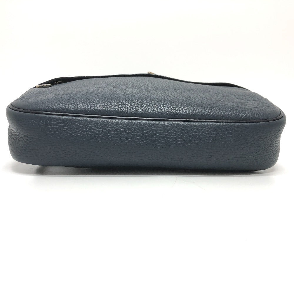 LOUIS VUITTON Sling bag M94473 Taurillon Clemence Leather Navy Bum bag mens Used Authentic