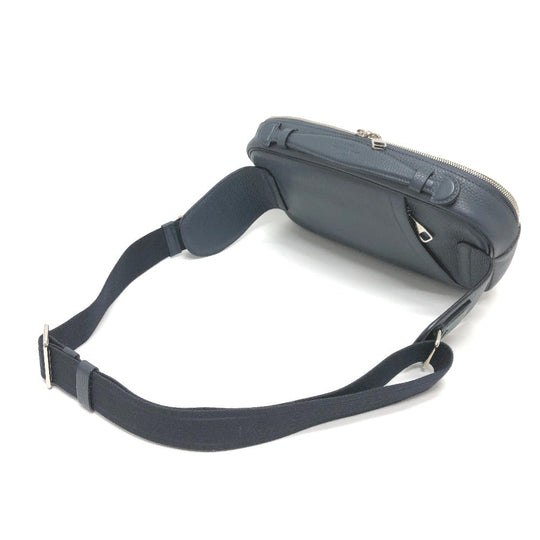LOUIS VUITTON Sling bag M94473 Taurillon Clemence Leather Navy Bum bag mens Used Authentic