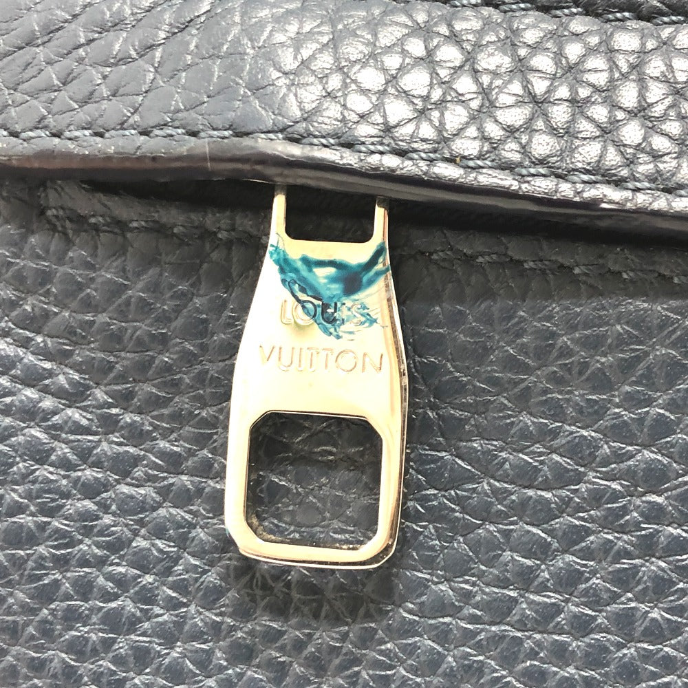 LOUIS VUITTON Sling bag M94473 Taurillon Clemence Leather Navy Bum bag mens Used Authentic